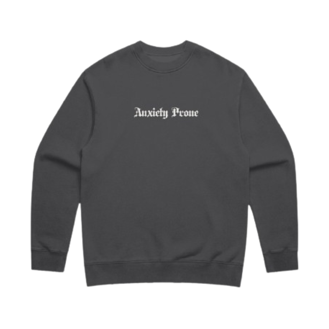 'Anxiety Prone' Relaxed Faded Crew