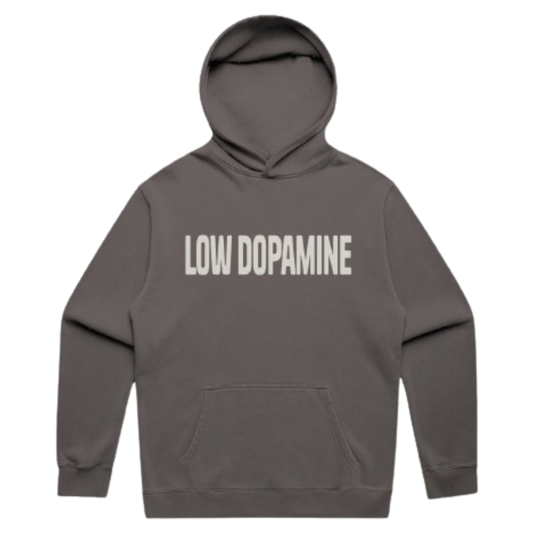 'Low Dopamine' Relaxed Faded Hoodie