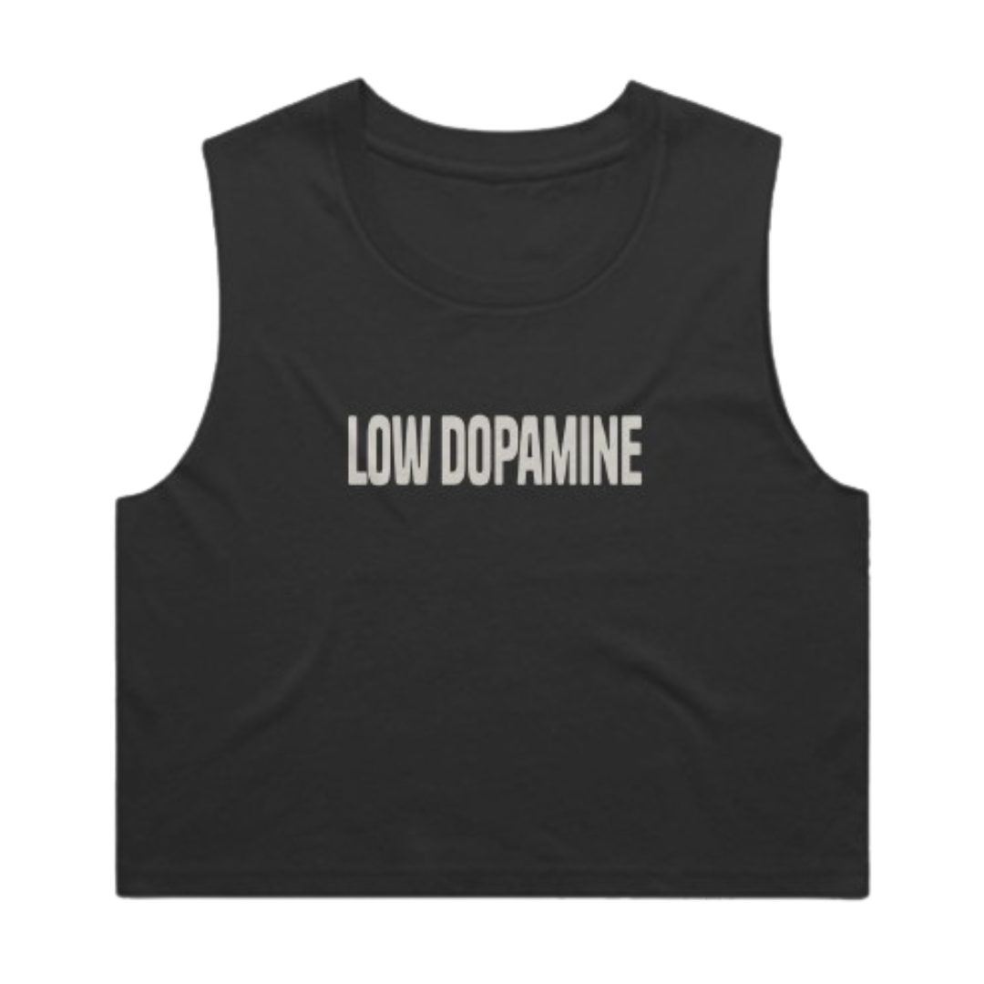 'Low Dopamine' Ribbed Crop Tank