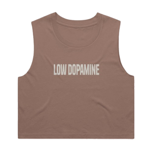 'Low Dopamine' Ribbed Crop Tank
