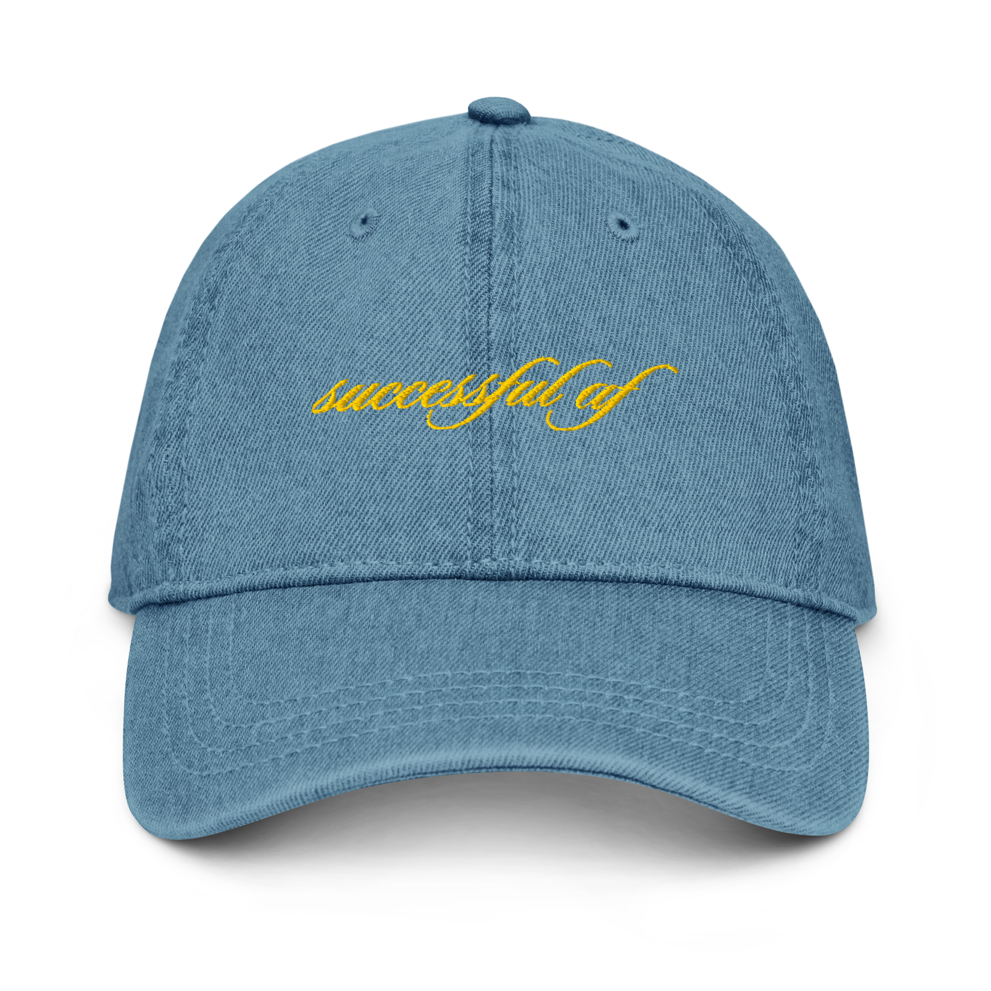 Successful AF' Dark Blue Denim Cap – Sad Bad Society
