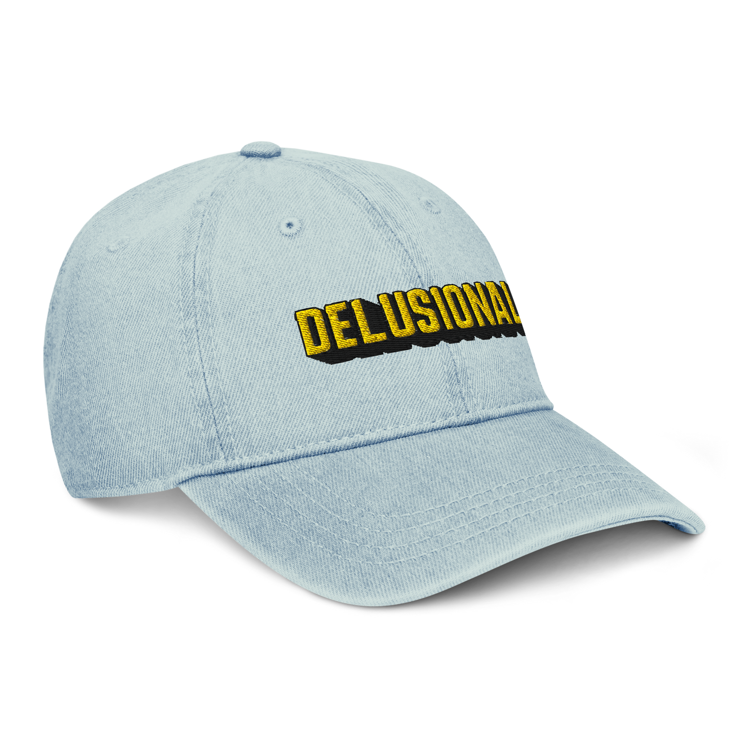 'Delusional' Blue Denim Cap