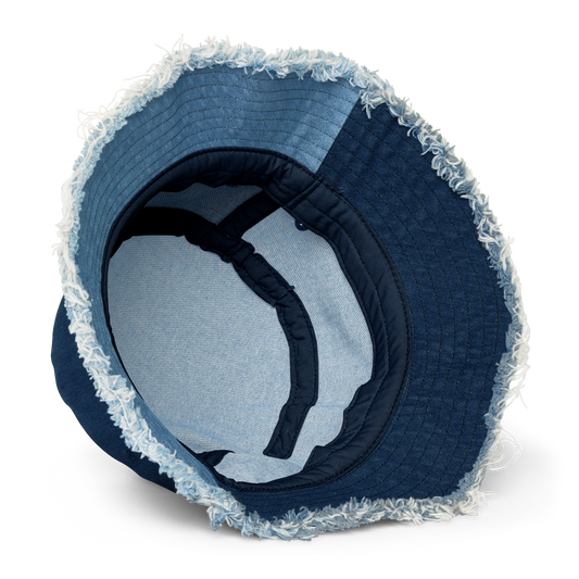 'Disassociating' Distressed Denim Bucket Hat