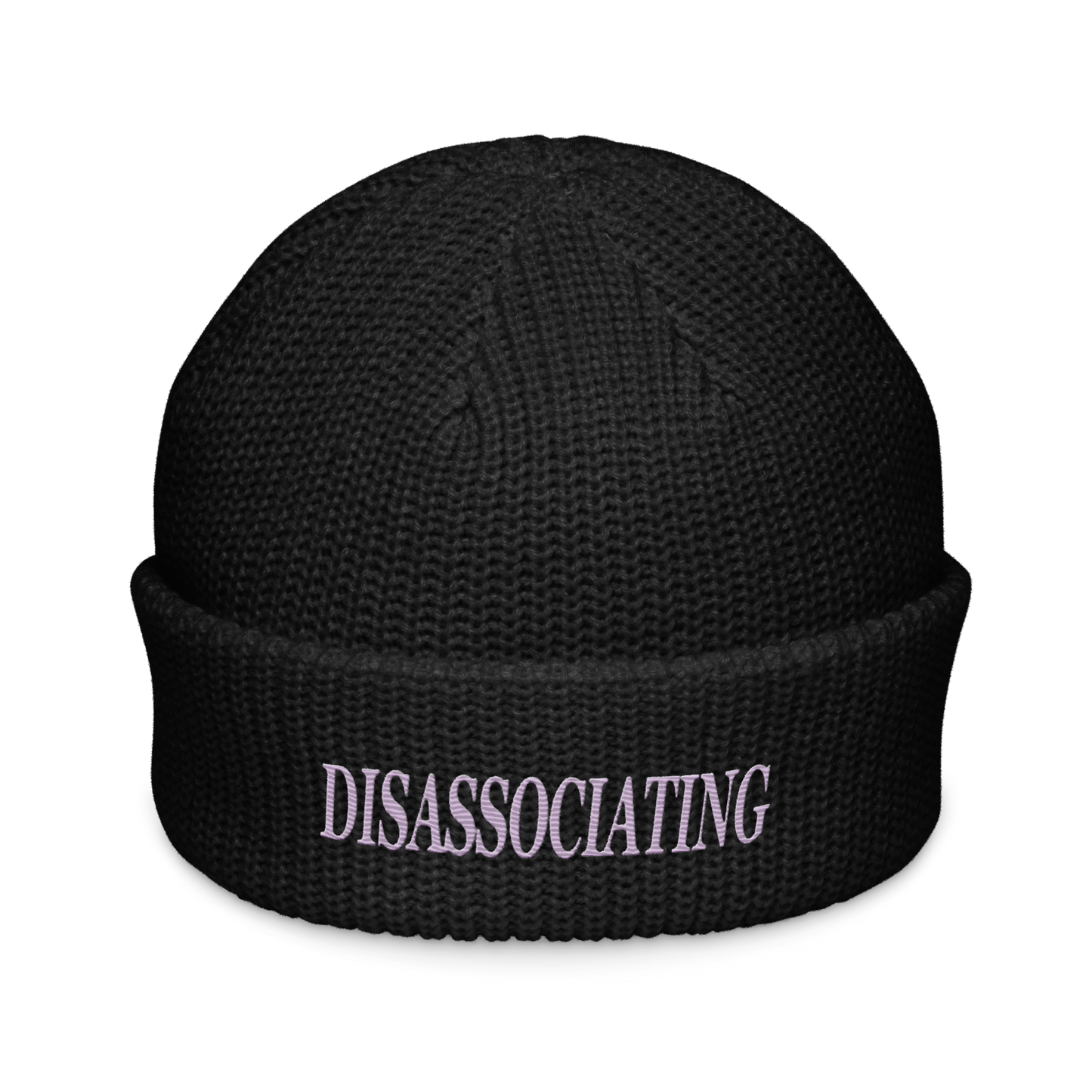 'Disassociating' Black Fisherman Beanie