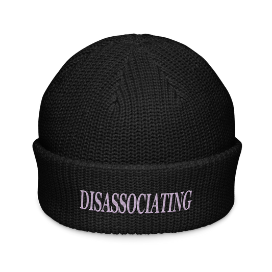 'Disassociating' Black Fisherman Beanie