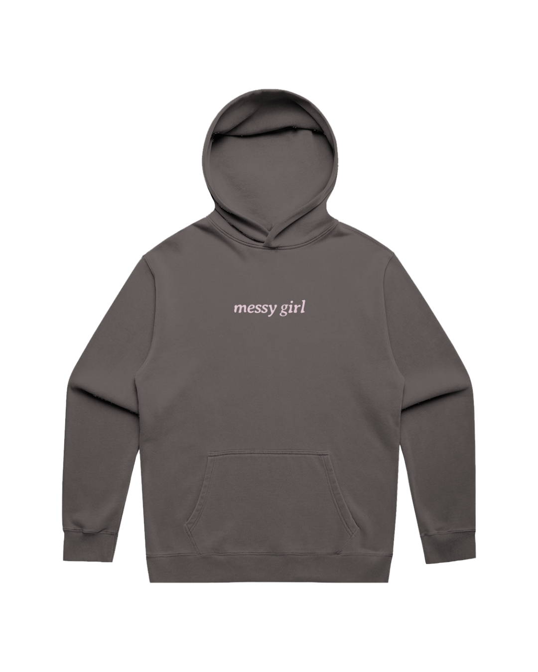 'messy girl' Relaxed Faded Hoodie
