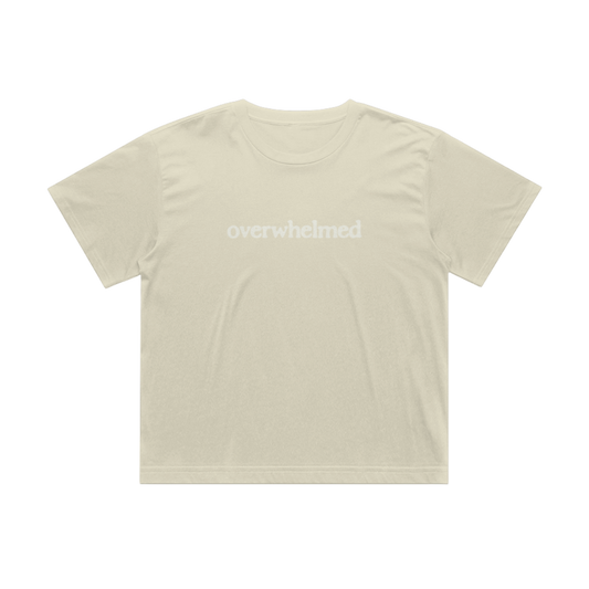 'overwhelmed' Relaxed-Fit Crop
