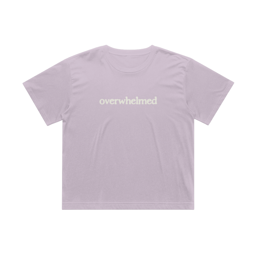 'overwhelmed' Relaxed-Fit Crop