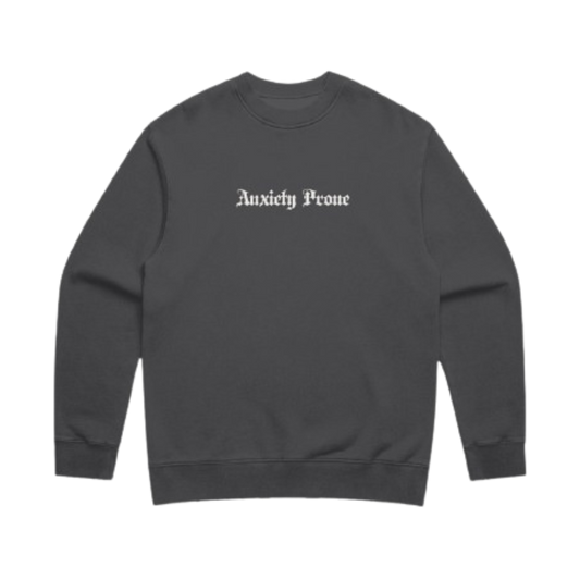 'Anxiety Prone' Relaxed Faded Crew