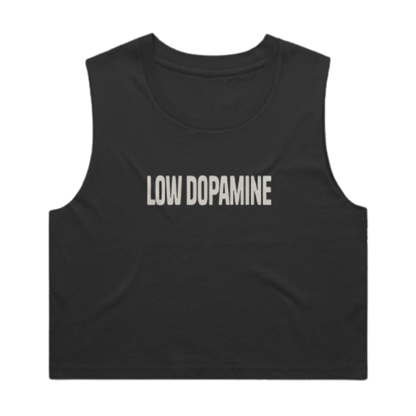 'Low Dopamine' Ribbed Crop Tank