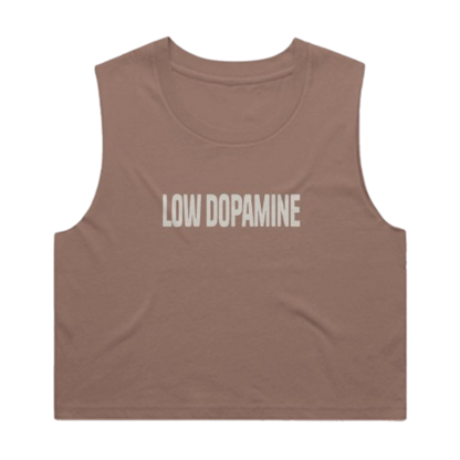 'Low Dopamine' Ribbed Crop Tank