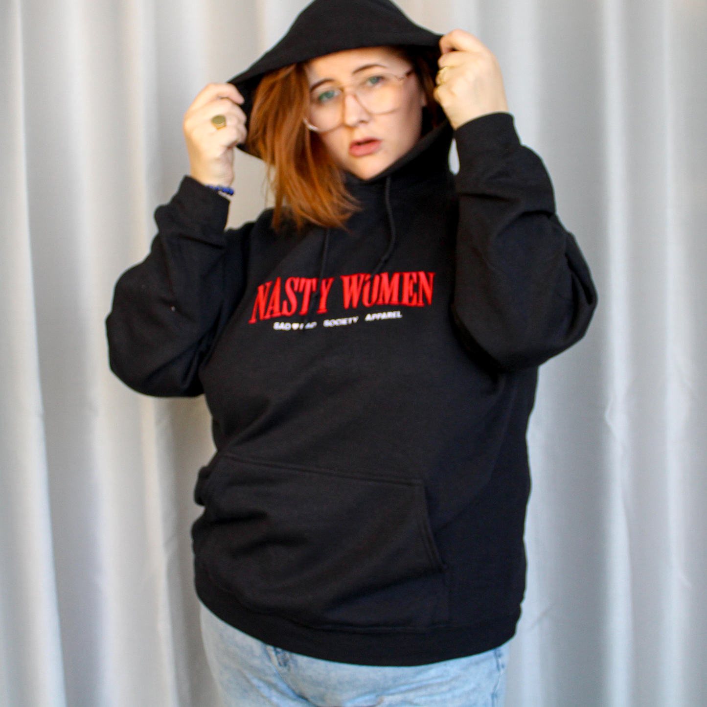 'Nasty Women' Embroidered Hoodie