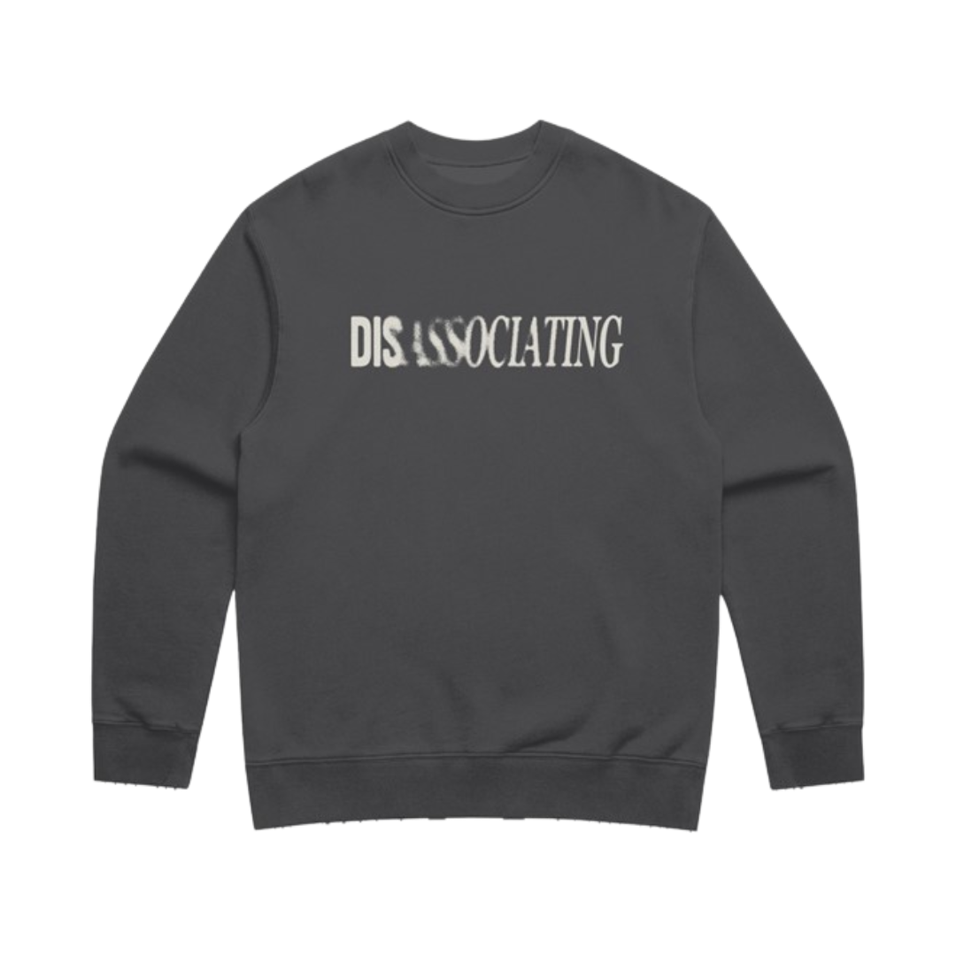 'Disassociating' Relaxed Faded Crew