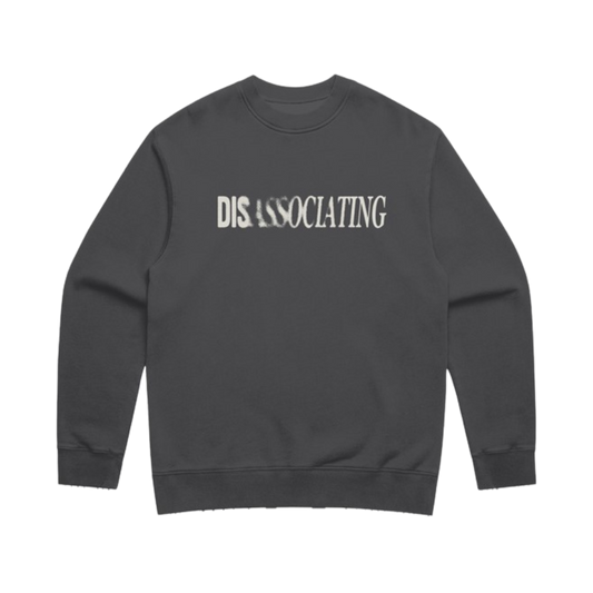 'Disassociating' Relaxed Faded Crew