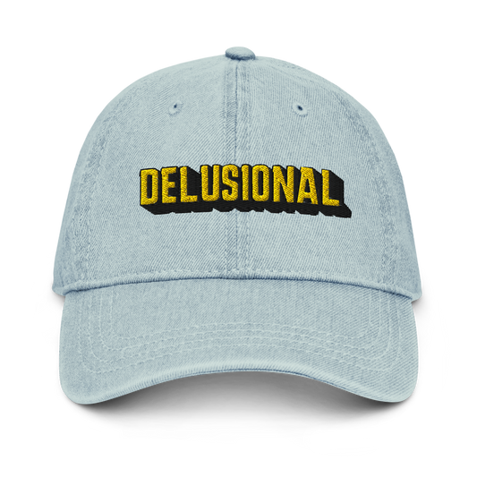 'Delusional' Blue Denim Cap