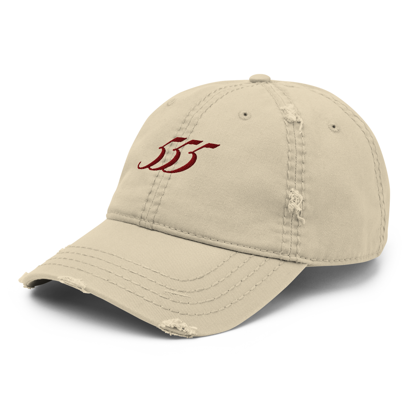 '555' Distressed Dad Hat
