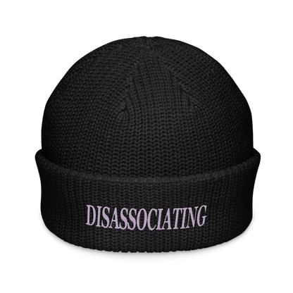 'Disassociating' Black Fisherman Beanie