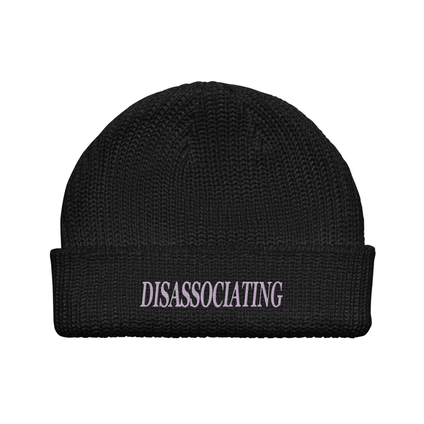 'Disassociating' Black Fisherman Beanie