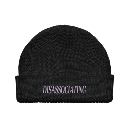 'Disassociating' Black Fisherman Beanie