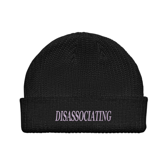 'Disassociating' Black Fisherman Beanie