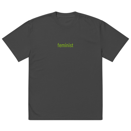 'feminist' Oversized Faded Tee