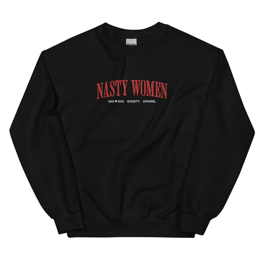 'Nasty Women' Embroidered Sweater