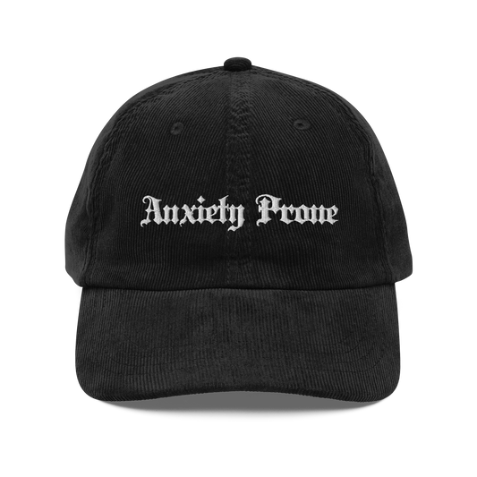 'Anxiety Prone' Vintage Corduroy Cap